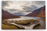 Paul Sinus Wandbild 120x80cm Glen Etive Bucht Schottland Berge Fluss schottische Landschaft