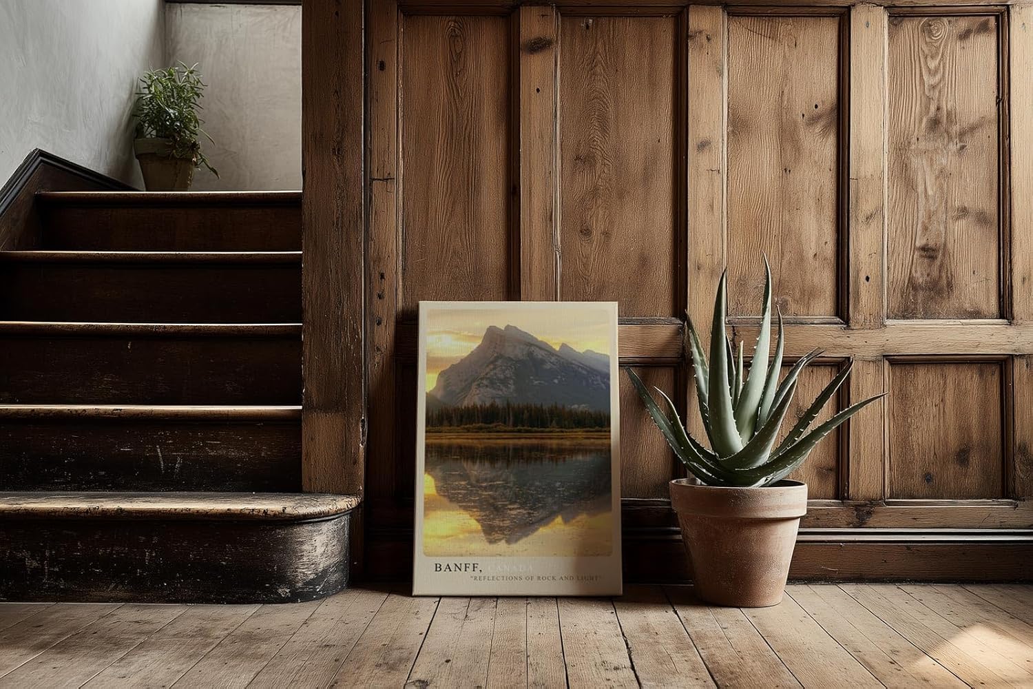 Paul Sinus Kunstdruck 40x60cm Banff Kanada See Berge Sonnenuntergang Spiegelung Natur Banff Canada