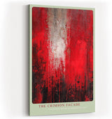 Paul Sinus Wandbild in 40x60cm The Crimson Facade – Ausdrucksstarkes abstraktes Kunstwerk in leuchtendem Rot mit strukturreicher Oberfläche