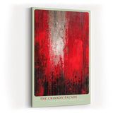 Paul Sinus Wandbild in 40x60cm The Crimson Facade – Ausdrucksstarkes abstraktes Kunstwerk in leuchtendem Rot mit strukturreicher Oberfläche