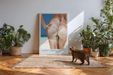 Paul Sinus Kunstdruck 40x60cm Sandy Cheeks Rückenansicht am Strand mit Sand auf Haut und Bikini