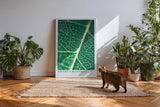 Paul Sinus Wandbild 80x120cm Nature's Blueprint – Blattstruktur in Nahaufnahme mit lebendiger Linienführung
