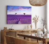 Paul Sinus Wandbild 120x80cm Lavendelfeld Lavendel Violett Landschaft Blumenfeld
