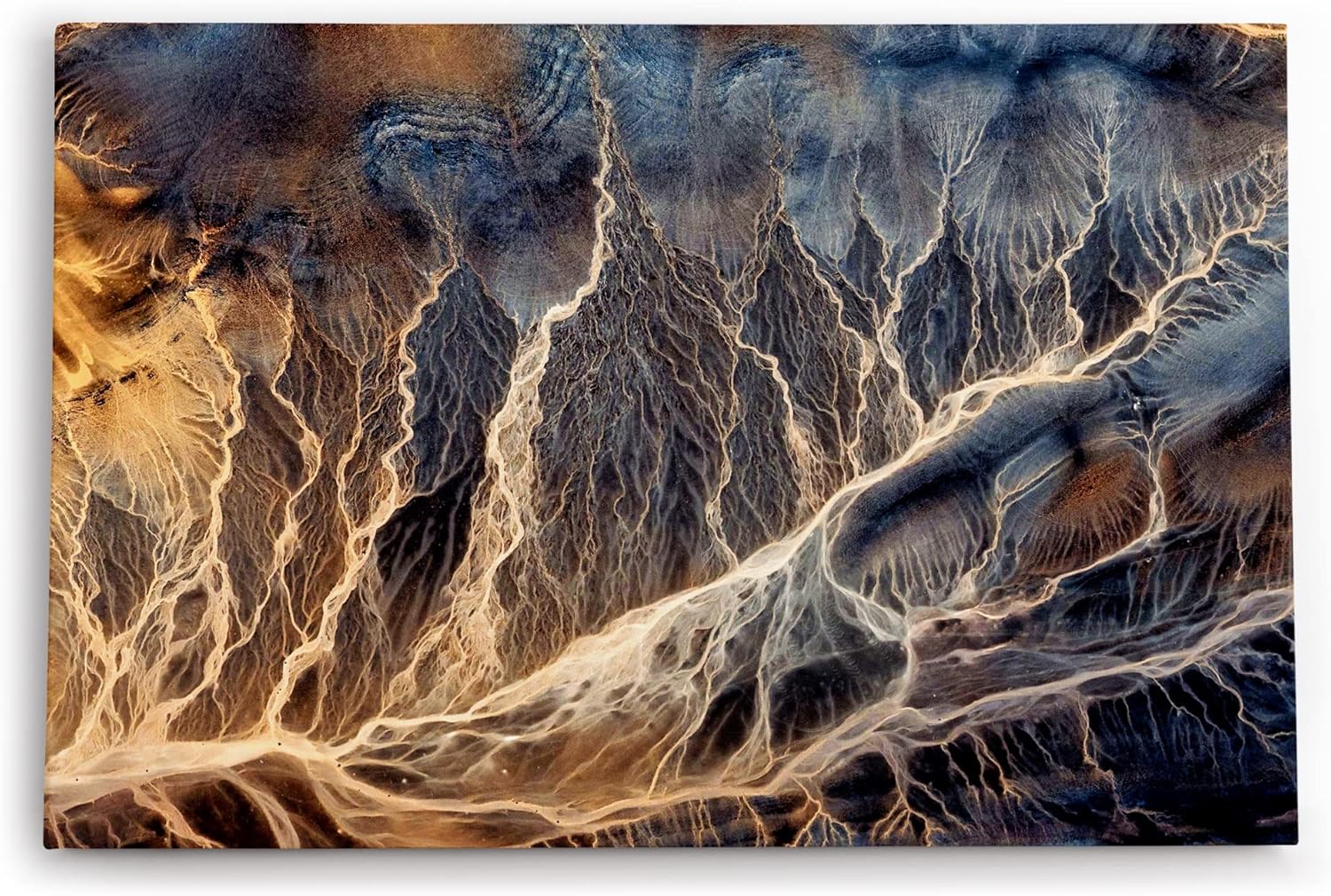 Paul Sinus Wandbild 120x80cm Fotografie der Wüsten Afrikas aus der Luft Abstrakt Kunstvoll