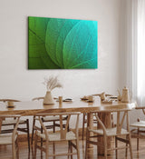 Paul Sinus Wandbild 120x80cm Pflanzenblatt grünes Blatt Nahaufnahme Dekorativ