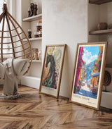 Paul Sinus Leinwandbild 80x120cm Coastal Charm – Italien, Cinque Terre, Mittelmeer, Küste, Farben, Urlaub, Sommer, Architektur, Charme, Gasse