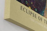 Paul Sinus Wandbild in 40x60cm Eclipse of Thought Künstlerisches Frauenporträt mit bunten, kreisförmigen Mustern im Haar für lebendige und inspirierende Raumgestaltung