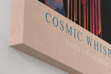 Paul Sinus Wandbild in 40x60cm Cosmic Whispers – zwei Silhouetten im Dialog aus farbenreichen, kosmischen Mustern, moderne Kunst mit Tiefe