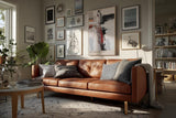 Paul Sinus Wandbild in 40x60cm The Vertical Trace – Abstrakte Komposition mit vertikalen und horizontalen Linien in Rot, Schwarz, Weiß und Beige