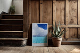 Paul Sinus Kunstdruck 40x60cm Caribbean Sea – türkisblaues Meer unter dramatischem Himmel