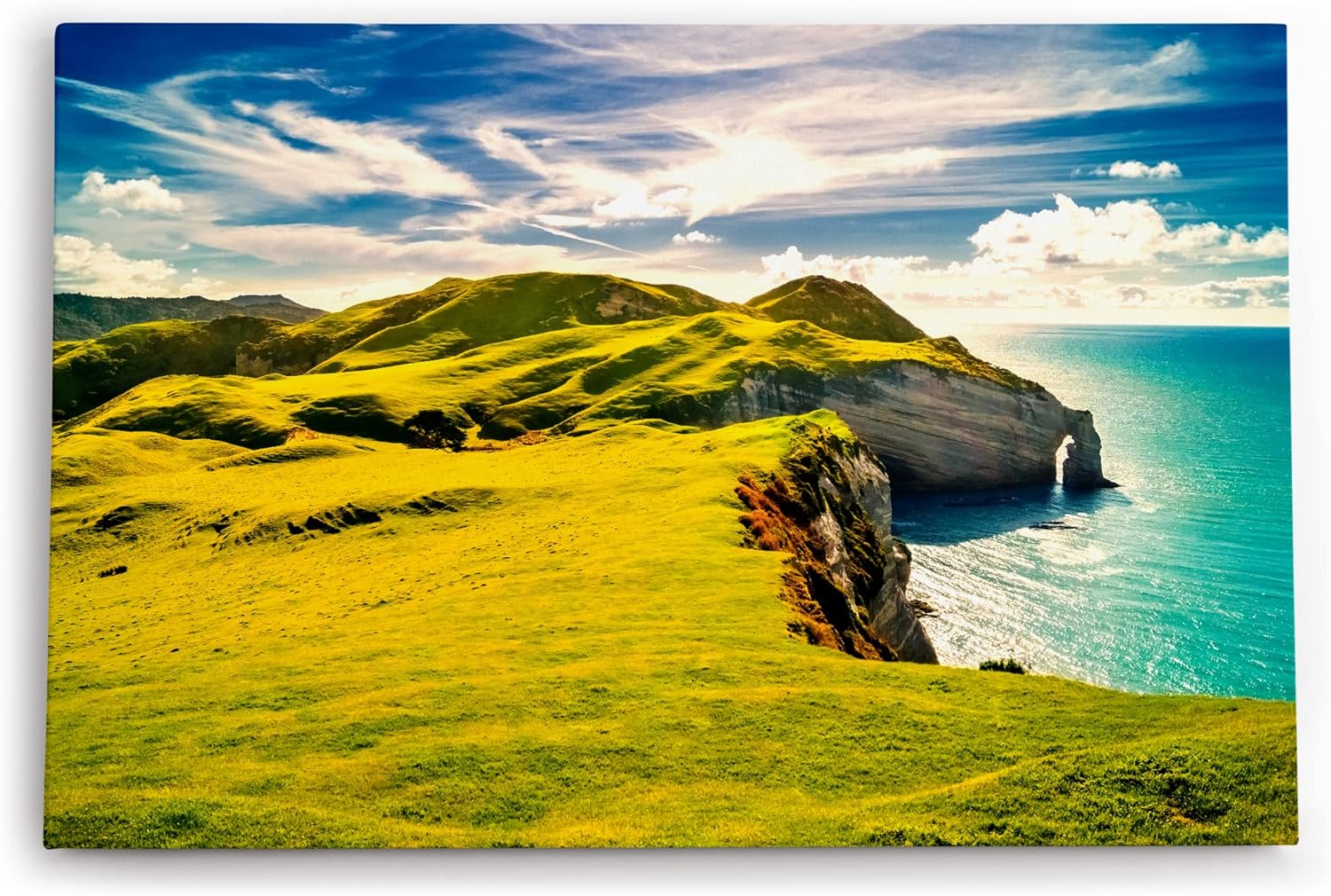 Paul Sinus Wandbild 120x80cm Insel in Irland Küste Landschaft Meer Klippen