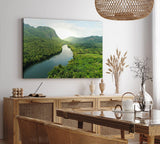 Paul Sinus Wandbild 120x80cm Fluss Thailand Landschaft Dschungel Tropisch Berge Grün