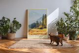 Paul Sinus Kunstdruck 40x60cm Golden Pathway mit Berglandschaft und Herbstfarben