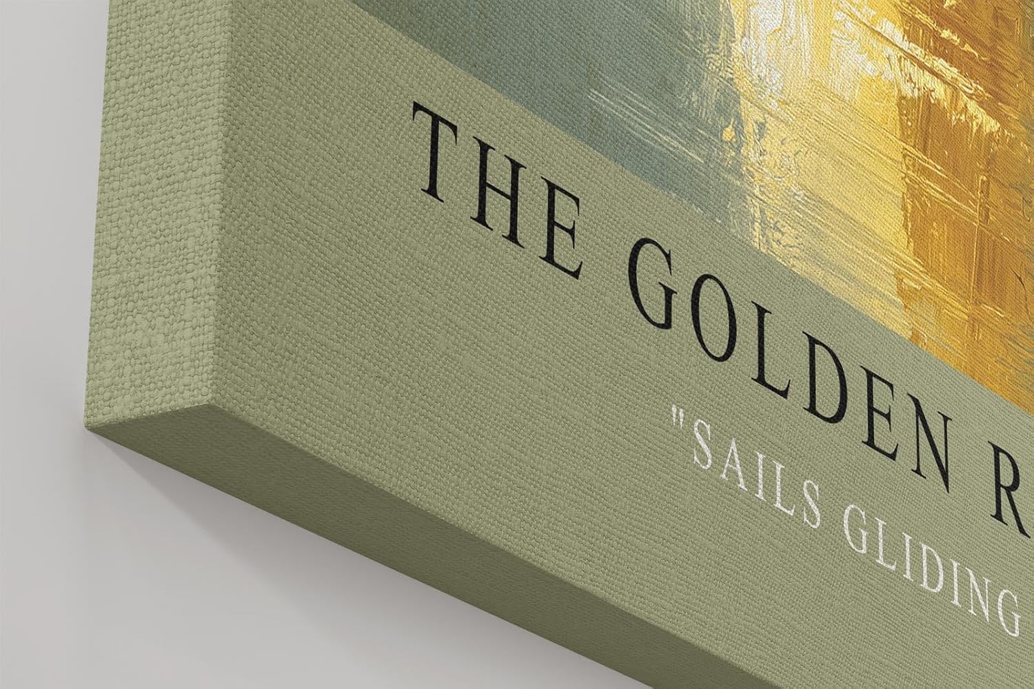 Paul Sinus Wandbild in 40x60cm The Golden Regatta – Segelboote im warmen Licht auf ruhigem Wasser