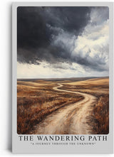Paul Sinus Leinwandbild 40x60cm The Wandering Path – Malerischer Weg durch weite Landschaft unter dramatischem Himmel