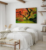 Paul Sinus Wandbild 120x80cm Großer alter Baum Grün Moos Wald Baumkrone