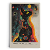 Paul Sinus Leinwandbild 60x90cm Galaktische Katze farbenfroh mystisch surreal kosmisch faszinierende Wandkunst leuchtende Farben kunstvoll hypnotisch