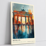 Paul Sinus Leinwandbild 40x60cm Leinwandbild Berlin Brandenburger Tor moderne Kunst urbane Eleganz farbenprächtige Architektur zeitlose Ästhetik Stadtmotiv