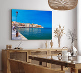 Paul Sinus Wandbild 120x80cm Chania Kreta Griechenland Meer Promenade Mittelmeer Sommer
