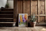 Paul Sinus Kunstdruck 40x60cm Spring Bloom – Farbenfrohe Frühlingsblüten in leuchtenden Orange- und Violetttönen als Malerei