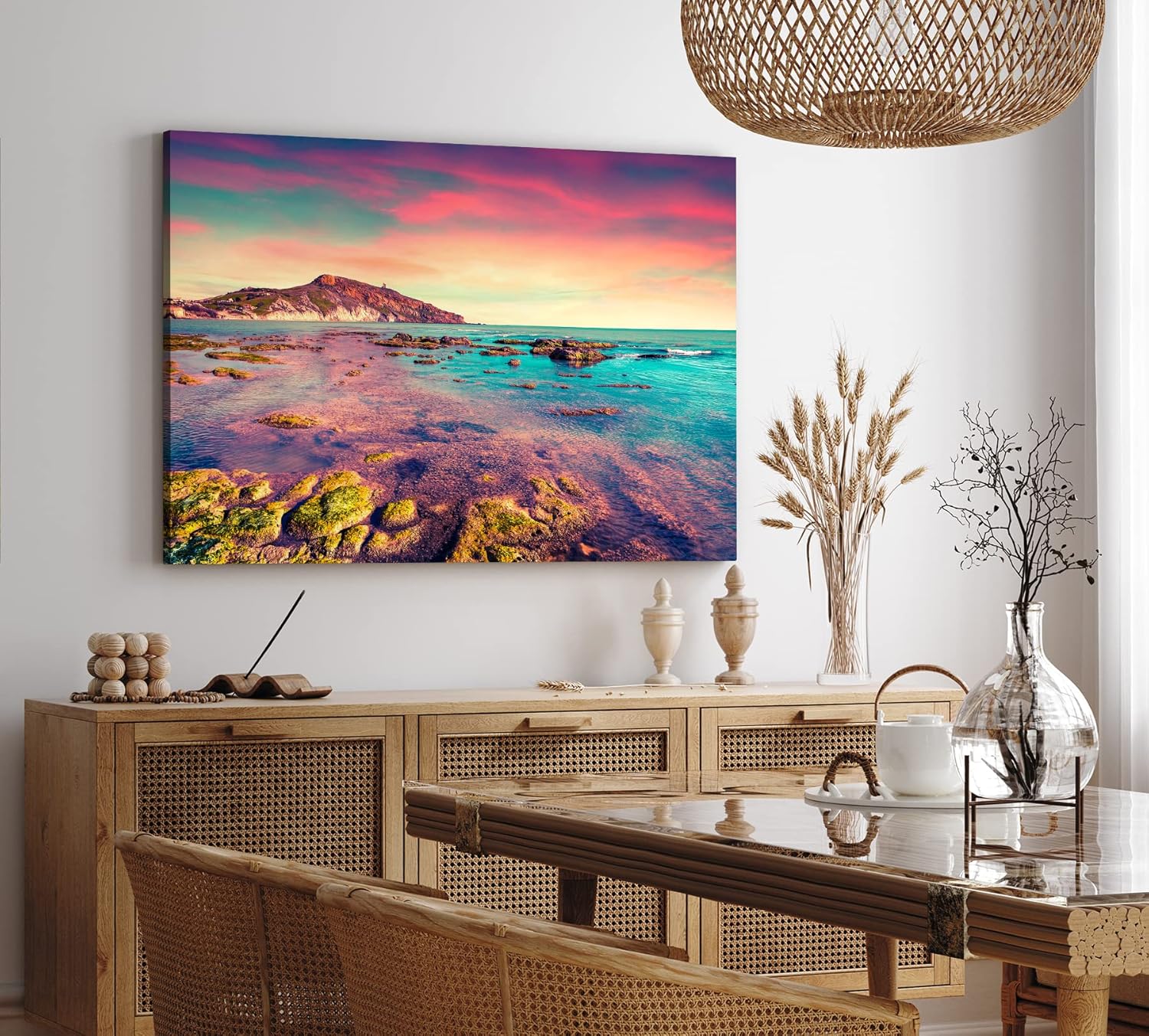 Paul Sinus Wandbild 120x80cm Giallonardo Beach Italien Meer Felsen Horizont Küste