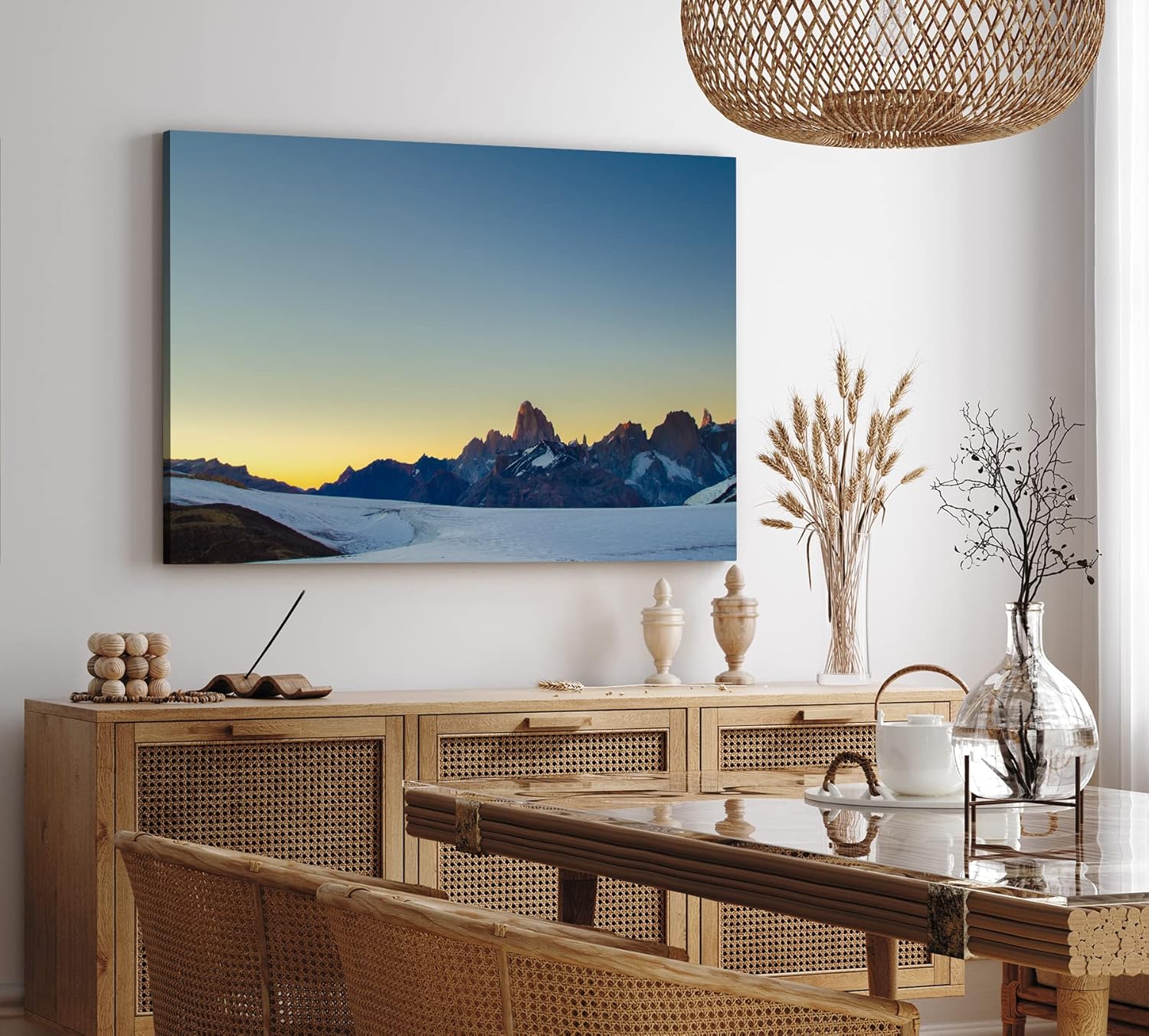 Wandbild 120x80cm Berge Patagonia Argentina Gebirge Sonnenuntergang Südamerika