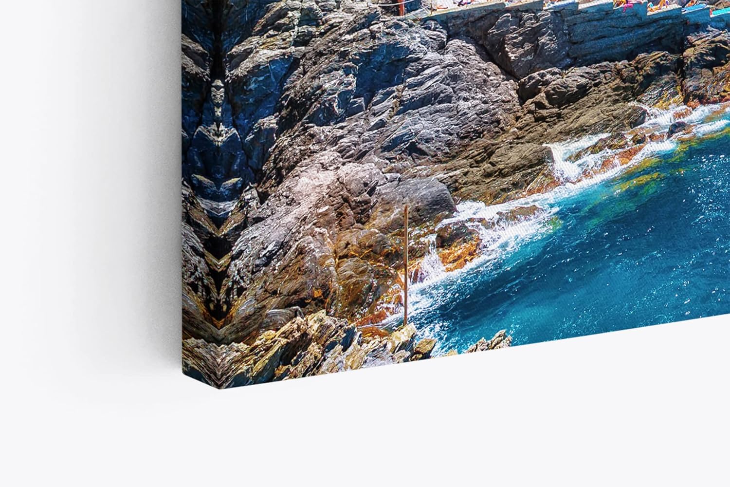 Paul Sinus Wandbild 120x80cm Cinque Terre italienischen Riviera Manarola Mittelmeer Küstendorf