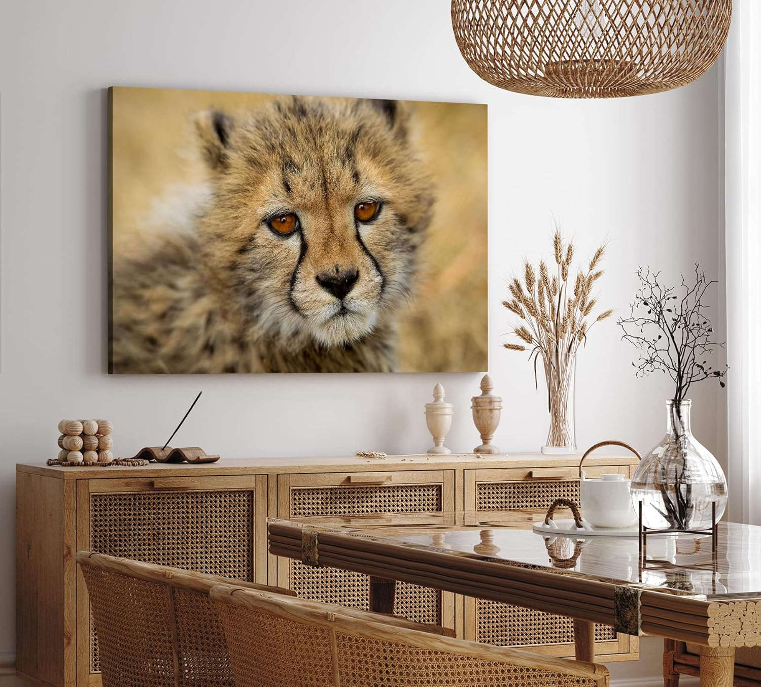 Paul Sinus Wandbild 120x80cm Kleiner Gepard Babygepard Katze Babykatze Tierfotografie