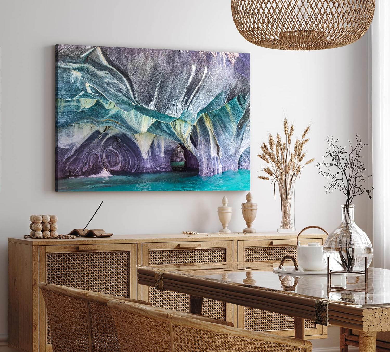 Paul Sinus Wandbild 120x80cm Catedral de Marmol Kalksteinküste Chile Grotte Steinformation