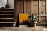 Paul Sinus Kunstdruck 40x60cm Duomo di Milano – Der Mailänder Dom im Sonnenuntergang als Silhouette vor goldenem Himmel