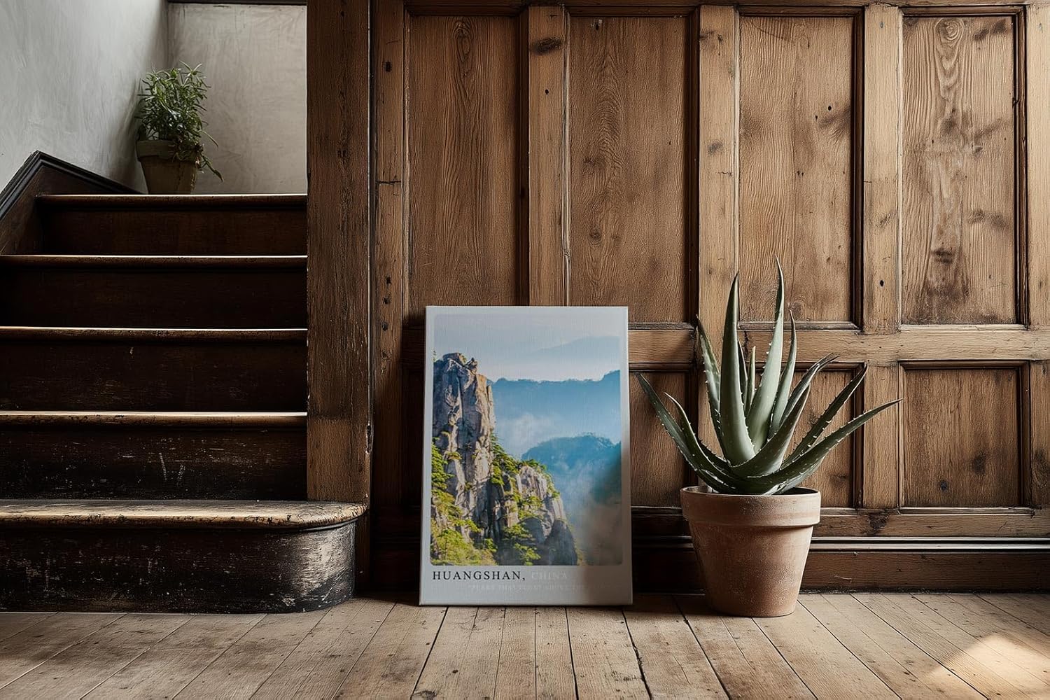 Paul Sinus Kunstdruck 40x60cm Huangshan China mit mystischer Gebirgslandschaft über Wolkenmeeren
