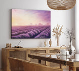 Paul Sinus Wandbild 120x80cm Lavendel Blumen Violett Lavendelfeld Abstrakt Kunstvoll