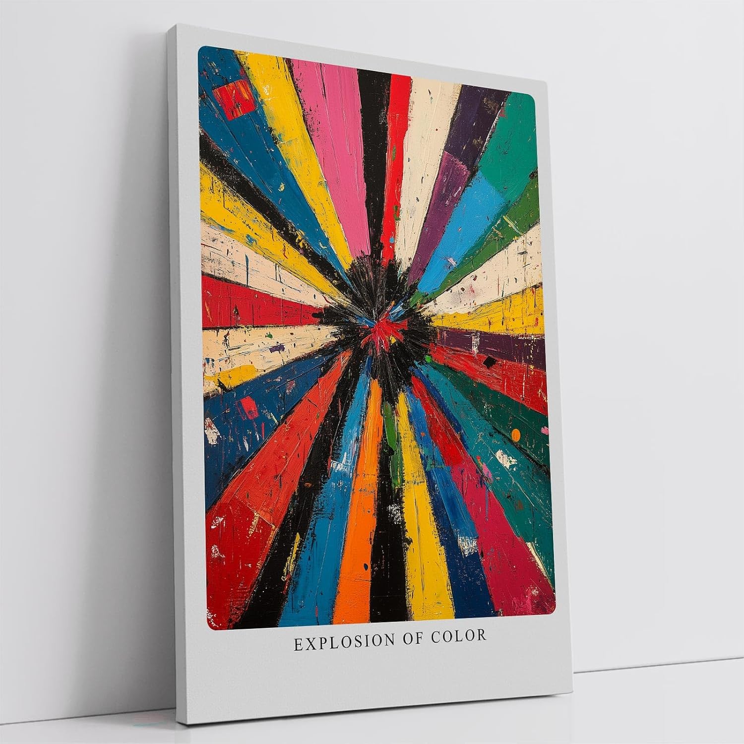 Paul Sinus Leinwandbild 80x120cm Explosion of Color dynamische Farbexplosion abstrakt modernes Design energiegeladen expressiv farbenfrohes Kunstwerk