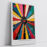 Paul Sinus Leinwandbild 80x120cm Explosion of Color dynamische Farbexplosion abstrakt modernes Design energiegeladen expressiv farbenfrohes Kunstwerk