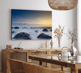 Paul Sinus Wandbild 120x80cm Ozean Meer Sonnenuntergang Felsen Atlantik Horizont