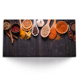 Paul Sinus Wandbild 120x60cm – Leckere Pizzavielfalt, modernes Küchenbild auf Leinwand, rustikale Essenskunst für Küche, Esszimmer, Restaurant, italienische Atmosphäre