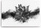 Paul Sinus Wandbild 120x80cm Abstrakt schwarzes Pulver Modern Schwarz Weiß