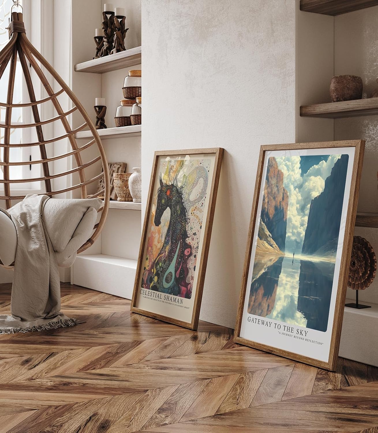 Paul Sinus Leinwandbild 80x120cm monumentale Felslandschaft mit spektakulärer Himmelsreflexion – kunstvolles Leinwandbild für moderne Raumgestaltung