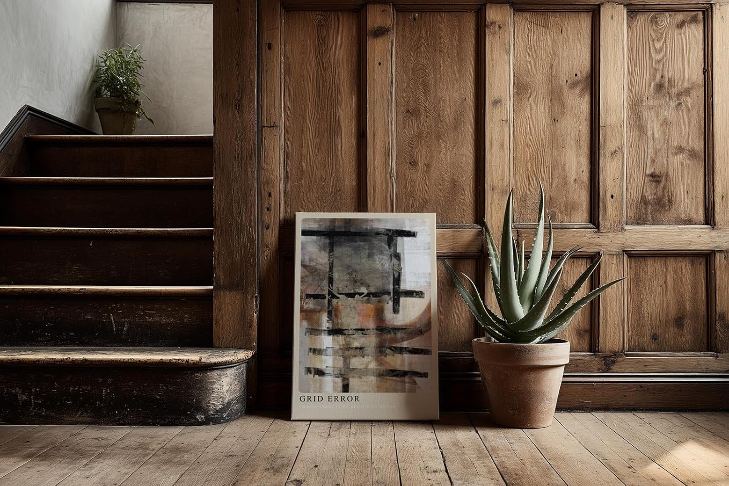 Paul Sinus Kunstdruck 40x60cm Grid Error Struktur Fehler Raster Grau Schwarz Abstrakt Bewegung