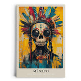 Paul Sinus Leinwandbild 40x60cm México – Día de los Muertos, Totenkopf, Kunst, Tradition, Farben, Kultur, Mystik, Azteken, Festival, Mexiko, Leben