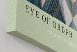 Paul Sinus Wandbild in 40x60cm Eye of Order Geometrische Komposition mit zentralem blauen Auge