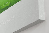 Paul Sinus Kunstdruck 40x60cm Lime Leaf Tropfen Blatt Grün Natur Makro Minimalismus