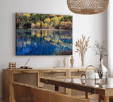 Paul Sinus Wandbild 120x80cm Bergsee Natur Wasser Bäume Sommer See