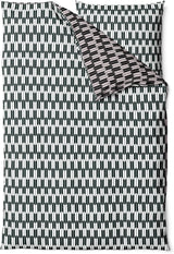 Sinus Art Mikrofaser Bettwäsche 135x200 cm + 80x80 cm – Wendedesign in Grau & Schwarz mit modernem Kachelmuster, pflegeleicht & allergikerfreundlich