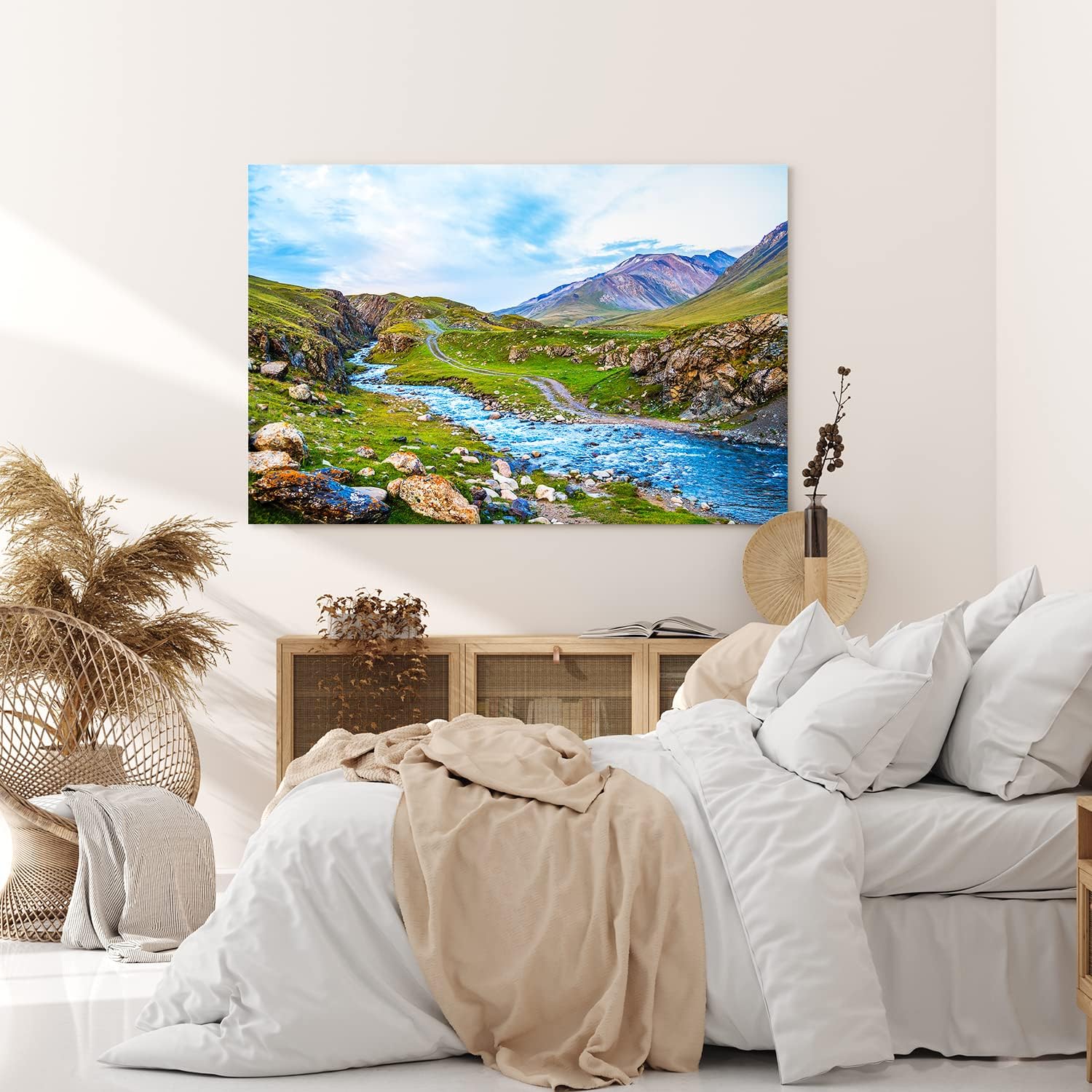 Paul Sinus Wandbild 120x80cm Bach in den Alpen Berge Berglandschaft Gebirge