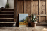 Paul Sinus Kunstdruck 40x60cm Golden Pathway mit Berglandschaft und Herbstfarben