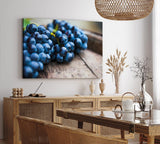 Paul Sinus Wandbild 120x80cm Trauben Früchte Weintrauben Fotokunst Blau Kunstvoll