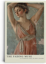 Paul Sinus Leinwandbild 80x120cm Verblassende Muse – Klassische Schönheit in sanften Farben mit nostalgischer Vintage-Patina