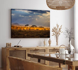 Paul Sinus Wandbild 120x80cm Elefantenherde Elefanten Afrika Wildnis Sonnenuntergang