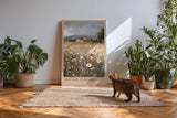 Paul Sinus Kunstdruck 40x60cm Cottage in Bloom – Wildblumenwiese mit Landhaus unter weitem Himmel in malerischer Landschaft